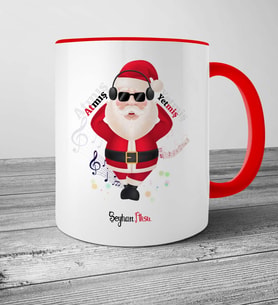 BK Gift Kişiye Özel Noel Baba Kırmızı Kupa Bardak  2
