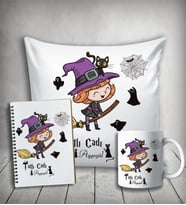 Kişiye Özel Tatlı Cadı Yastık & Kupa & Defter