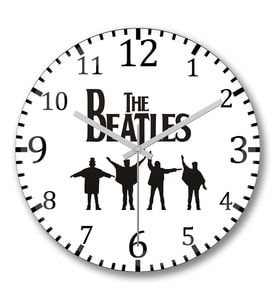 The Beatles Duvar Saati Bombeli Gercek Cam