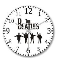 The Beatles Duvar Saati Bombeli Gercek Cam