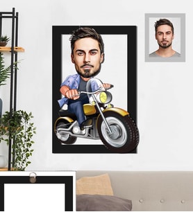Kişiye Özel Erkek Karikatürlü 3D Ahşap Tablo 30x47 Model-3