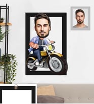 Kişiye Özel Erkek Karikatürlü 3D Ahşap Tablo 30x47 Model-3