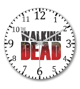 The Walking Dead4 Duvar Saati Bombeli Gercek Cam