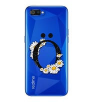 Papatya Harf Tasarım Süper Şeffaf Silikon Telefon Kılıfı Oppo Realmi C2 Ö-Harfi
