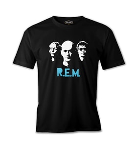 R.E.M Siyah Erkek Tshirt
