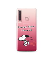Snoopy Tasarımlı Süper Şeffaf Silikon Telefon Kılıfı Samsung A9 (2018)  