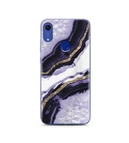 Mor Kumsal Tasarımlı Süper Şeffaf Silikon Telefon Kılıfı Huawei Honor 8A