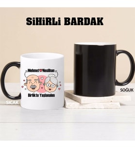 Birlikte Yaşlanalım Kupa Bardağı Sihirli (Beyaz)