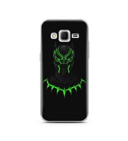 Black Panter Tasarım Süper Şeffaf Silikon Telefon Kılıfı Samsung Core Prime
