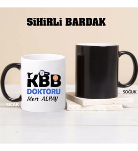 KBB Kulak Burun Boğaz Doktoru Kupa Bardağı Sihirli (Beyaz)