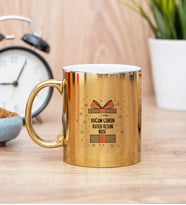 Doğum Günü Hediyesi Gold Kupa Bardak