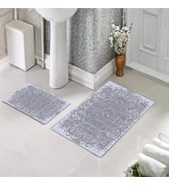 Banyo Halısı Ikili Klozet Takımı Kaymaz Tabanlı (60 xm x 100 cm + 40 cm x 60 cm) 