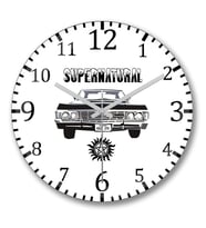 Supernatural Duvar Saati Bombeli Gercek Cam