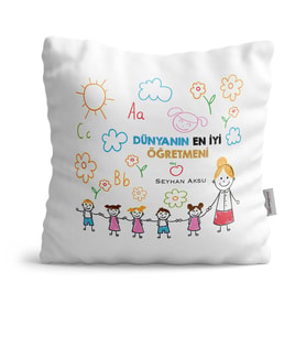 BK Gift Kişiye Özel Dünyanın En İyi Öğretmeni  Yastık  25