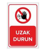 MIGNATIS - Uzak Durun Levhası - Sac Malzeme 35x50cm
