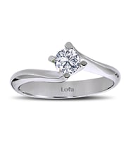 Lova D Renk 0,31 Karat Pırlanta Tektaş Yüzük - 1040053