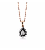 0,16 Karat Damla Kesim Elmas Kolye (Rose)