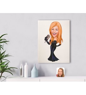 BK Gift Kişiye Özel Assolist Karikatürlü Kanvas Tablo 30x50cm-1