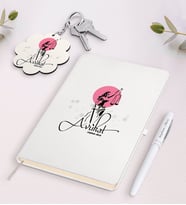 BK Gift Kişiye Özel Avukat Beyaz Defter Kalem ve Anahtarlık Hediye Seti-10 (Model 1)