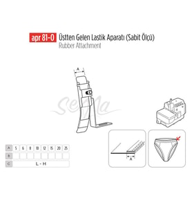 Üstten Gelen Sabit Lastik Apara 20mm / APR 81-0