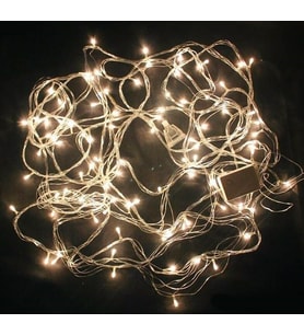 Pazariz 10 Metre 100 Led Beyaz Renk Süs Işık
