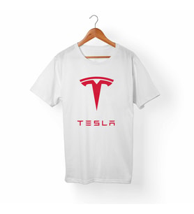 Tesla Çocuk Beyaz Tişört