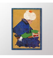 Arty Tablo Oturan Sanatçı Tablo (Karışık)