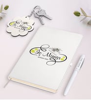 BK Gift Kişiye Özel İç Mimar Beyaz Defter Kalem ve Anahtarlık Hediye Seti (Model 1)