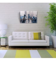 Sisli Şehir Canvas Tablo (50X70) (Acı Kahve)