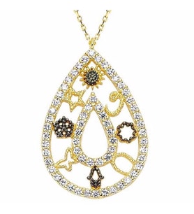 Şans Kolye 3,40 Gram Damla Model 14 Ayar Altın (Sarı)