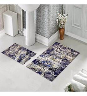 Banyo Halısı Ikili Klozet Takımı Kaymaz Tabanlı (60 xm x 100 cm + 40 cm x 60 cm) 