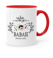 BK Gift Kişiye Özel Yılın En İyi Babası Kırmızı Kupa Bardak  1