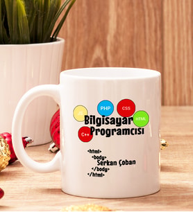 Bilgisayar Programcısı Beyaz Kupa Bardak