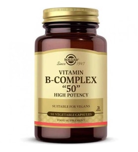 Solgar Vitamin B Complex 50 mg 100 Kapsül 033984011212