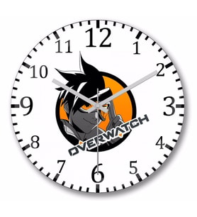 Tracer Overwatch Duvar Saati Bombeli Gercek Cam