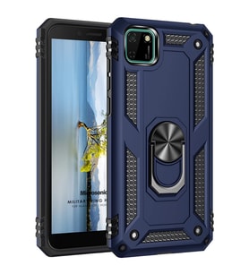 Microsonic Huawei Honor 9S Kılıf Military Ring Holder Lacivert