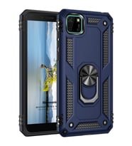 Microsonic Huawei Honor 9S Kılıf Military Ring Holder Lacivert