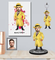 Kişiye Özel Müfettiş Karikatürlü 3 lü Hediye Seti Bay-2