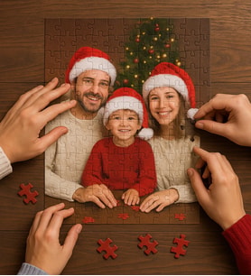Yılbaşı Hediyesi Kişiye Özel  A3 130 Parça Fotoğraf Baskılı Puzzle