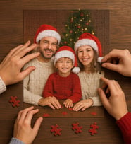 Yılbaşı Hediyesi Kişiye Özel  A3 130 Parça Fotoğraf Baskılı Puzzle