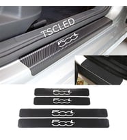 Fiat 500 L Karbon Kapı Eşiği Koruma Sticker Yapıştırma (4 Adet)