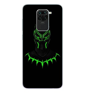 Black Panter Tasarım Süper Şeffaf Silikon Telefon Kılıfı Xiomai Redmi Note 9
