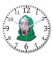 Mf Doom Duvar Saati Bombeli Gercek Cam