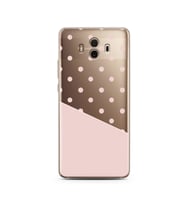 Çapraz Pembe Tasarımlı Süper Şeffaf Silikon Telefon Kılıfı Huawei Mate 10 Pro