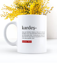 BK Gift Kişiye Özel Kardeş Beyaz Kupa Bardak - 1