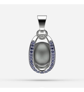 Canlı Midye İçinde Safir Sonsuz Tutku İnci Kolye Seti AAA Kalite Tahiti
