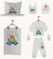 Pia Baby Gl 1901-06 İsme Özel Yastık Battaniye Zıbın Set
