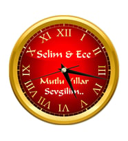 Kişiye Özel Mutlu Yıllar Sevgilim Duvar Saati