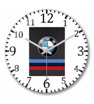 Bmw M Power Carbon Duvar Saati Bombeli Gercek Cam