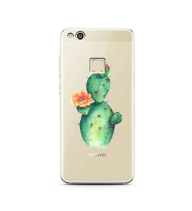 Kaktüs Tasarımlı Süper Şeffaf Silikon Telefon Kılıfı Huawei P10 Lite   